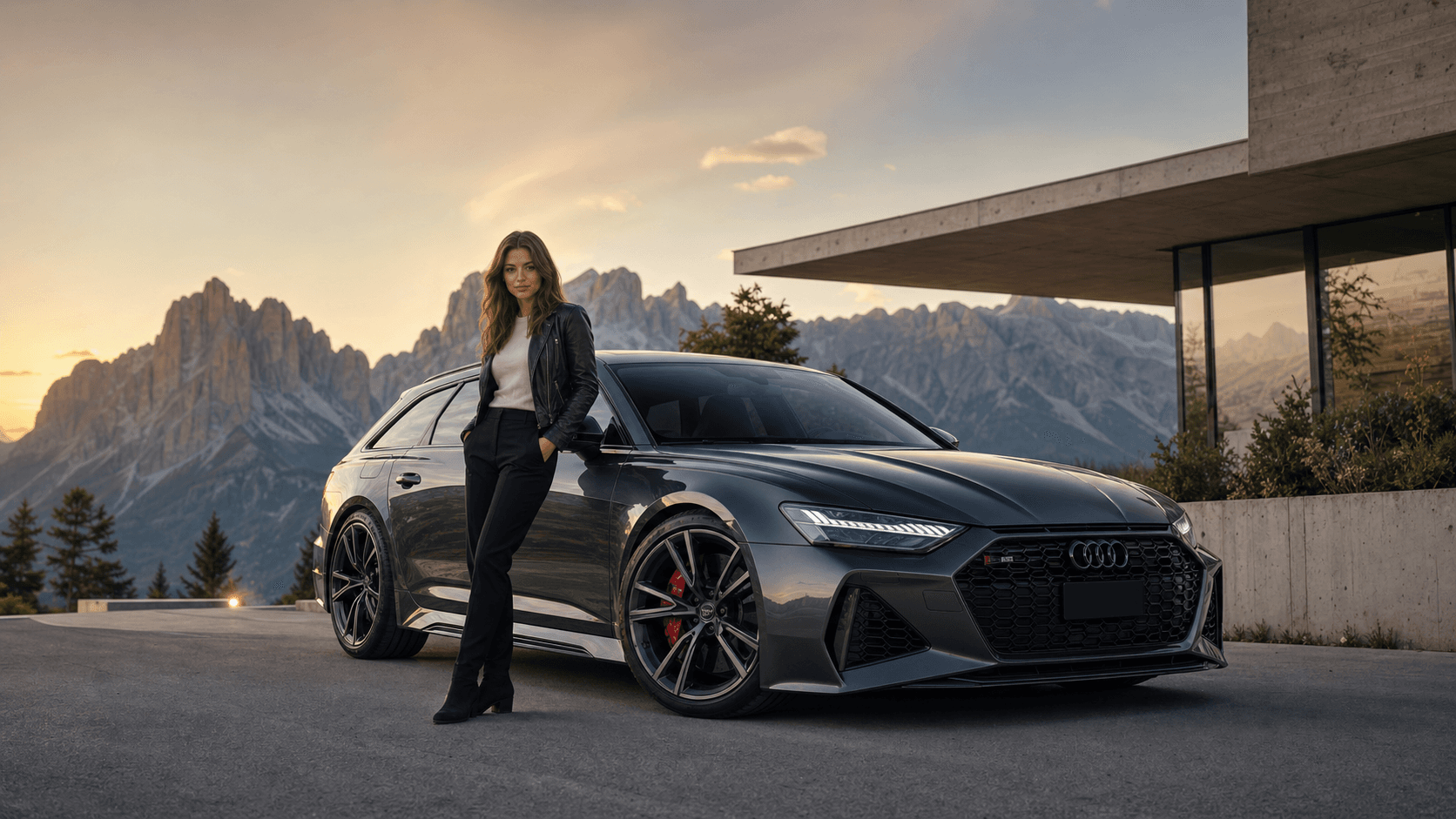 Modelka pro focení a natáčení sportovních automobilů